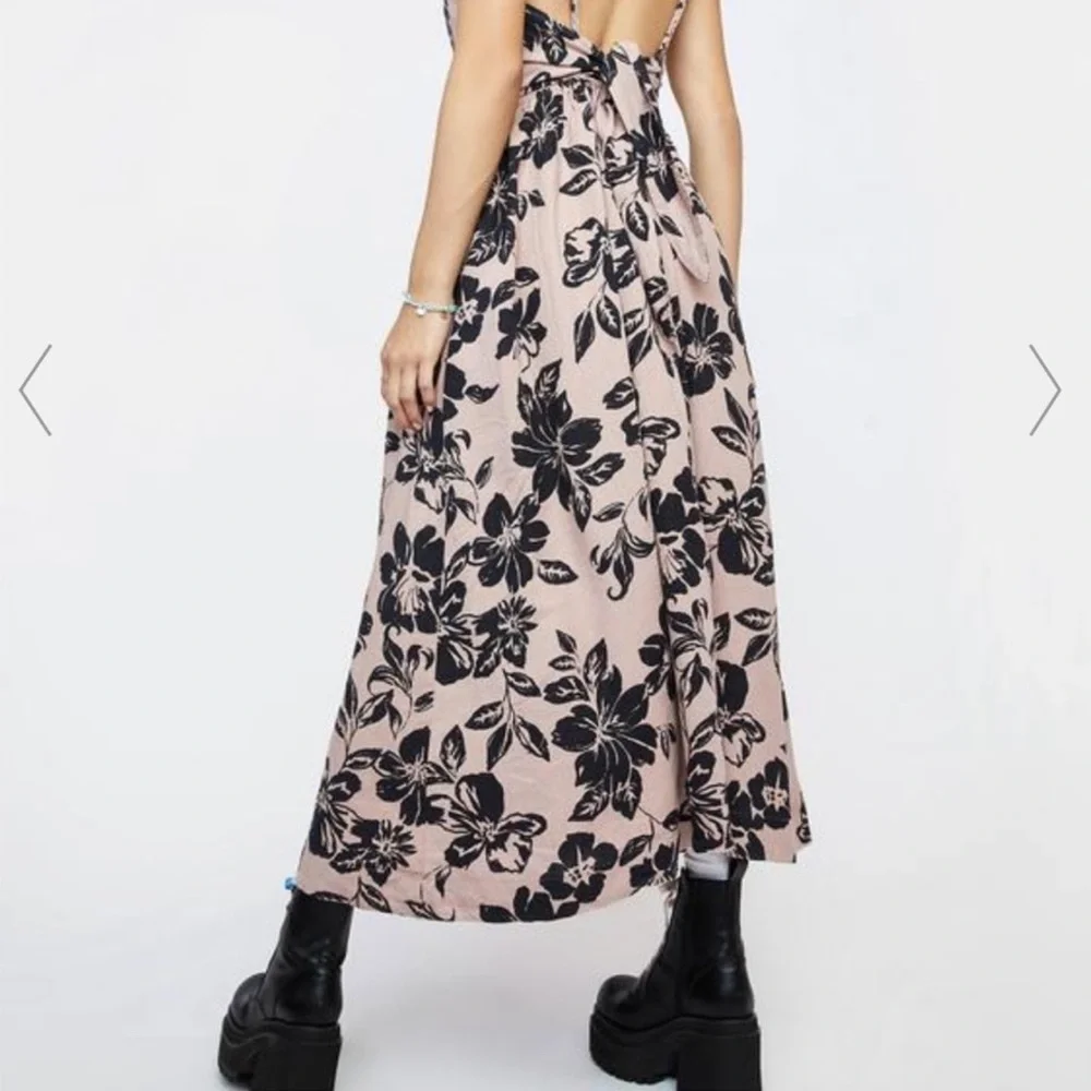 NWT Free People The Perfect Midi Sun Dress $148 Sand Combo XS - Picture 4 of 15